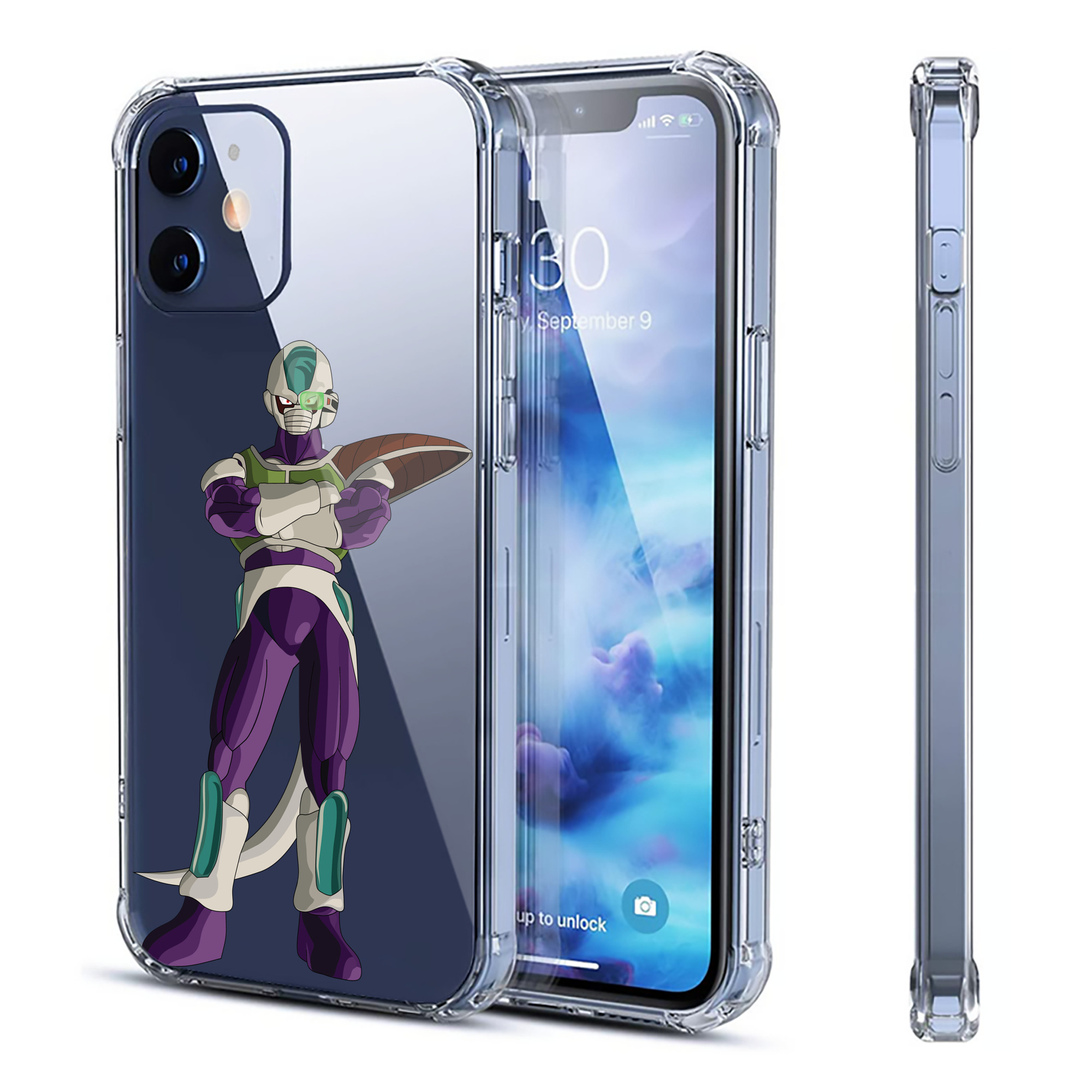 （画像用） ドラゴンボール フリーザ DRAGON BALL Frieza 【iPhone 12シリーズ対応】透明スマホケース（クリアソフトケース）
